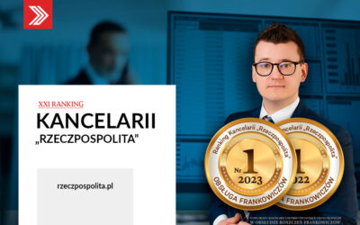 Nasza Kancelaria zajęła pierwsze miejsce w prestiżowym Rankingu Rzeczpospolitej