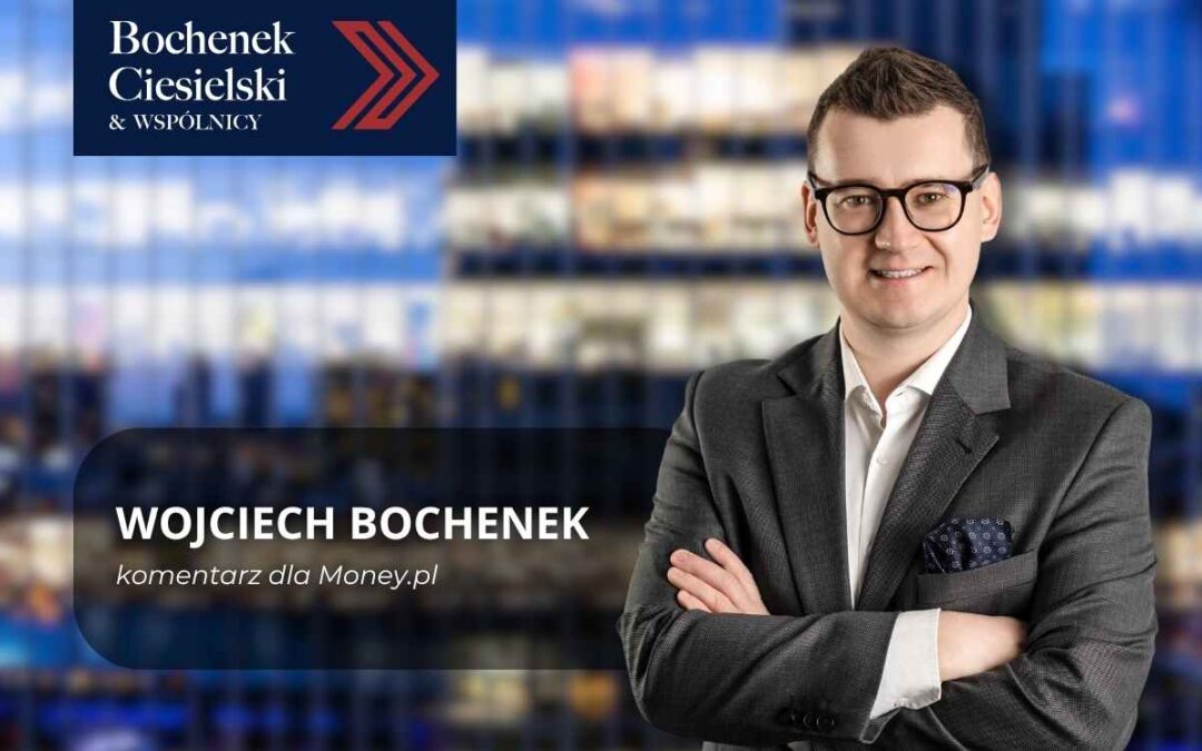 Prawnik Wojciech Bochenek z kancelarii Bochenek Ciesielski & Wspólnicy pozuje do zdjęcia, komentarz ekspercki dla portalu Money.pl.