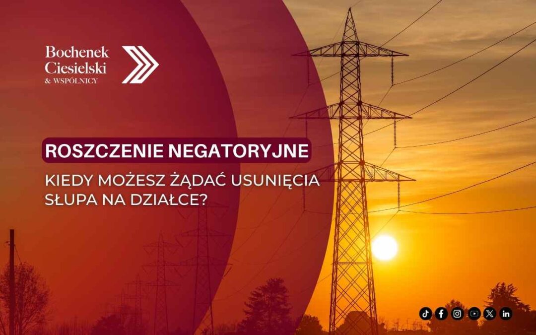 Słup energetyczny na działce prywatnej – roszczenie negatoryjne i żądanie usunięcia słupa
