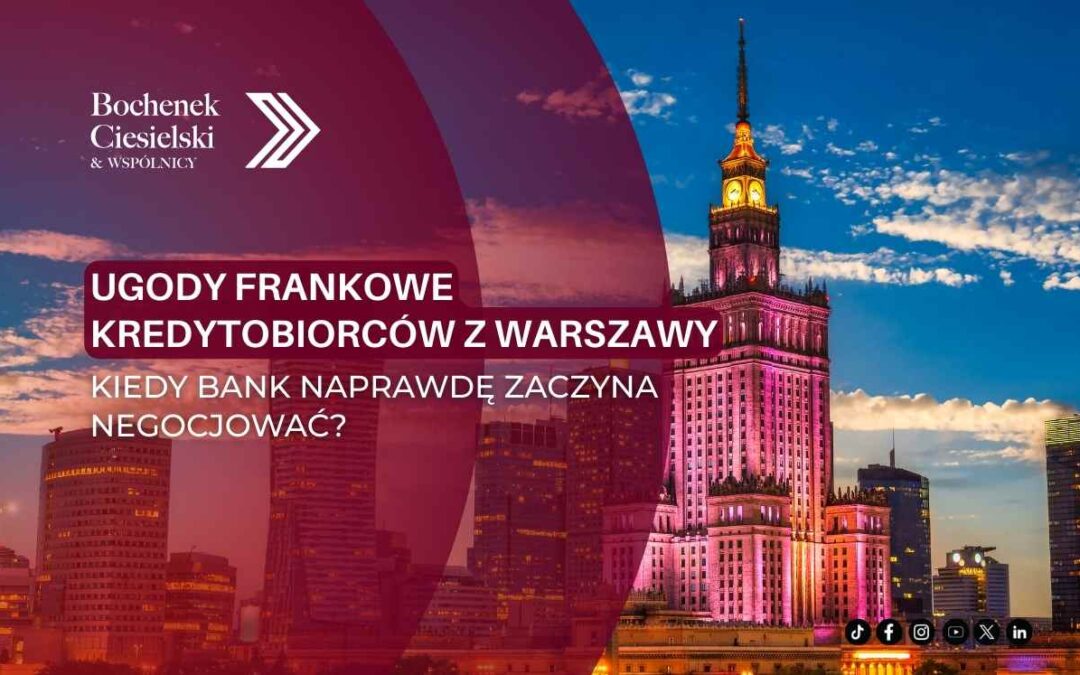 Ugody dla frankowiczów z Warszawy: kiedy bank naprawdę zaczyna negocjować?
