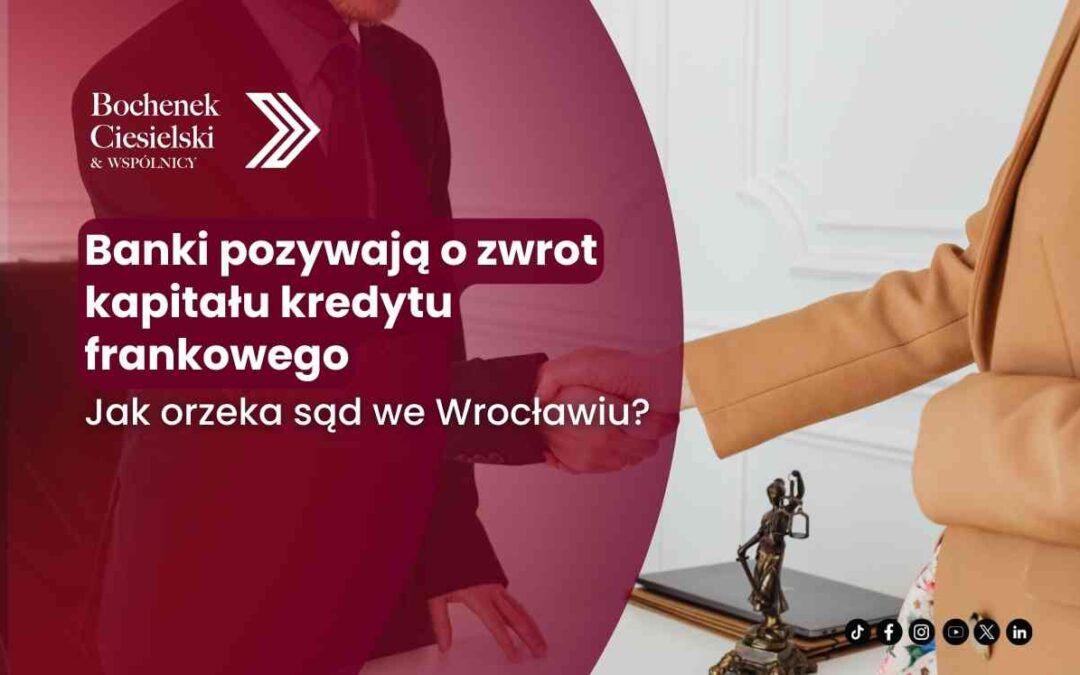 Banki Raiffeisen i Santander pozywają o zwrot kapitału kredytu frankowego – jak orzekają sądy we Wrocławiu?
