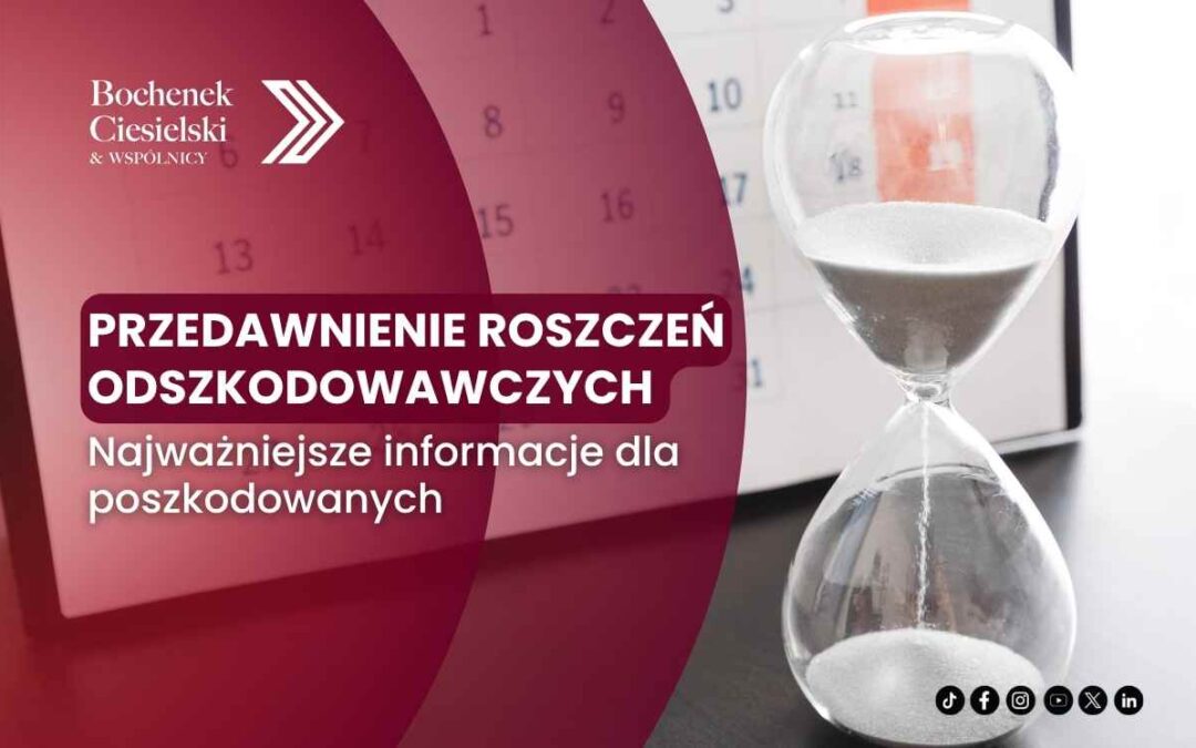 Klepsydra i kalendarz symbolizujące przedawnienie roszczeń odszkodowawczych